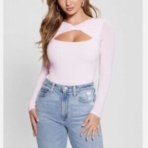 Guess Light Pink Twist Top